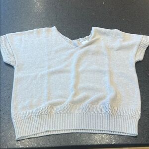 Joie Cream Beige V-Neck Knit Top